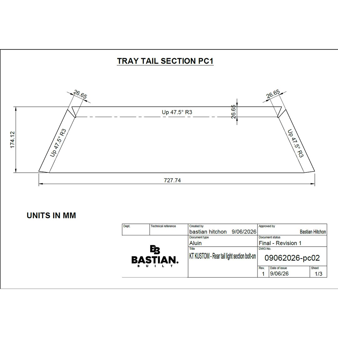 Bolt-On Tray Tailboard — KT Kustoms - Media 4