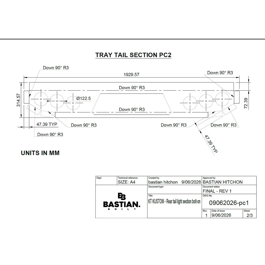 Bolt-On Tray Tailboard — KT Kustoms - Media 5