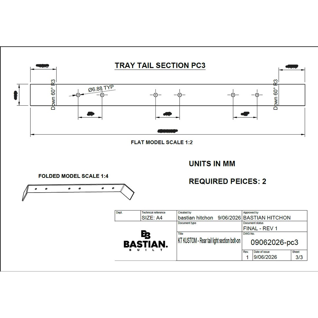 Bolt-On Tray Tailboard — KT Kustoms - Media 6